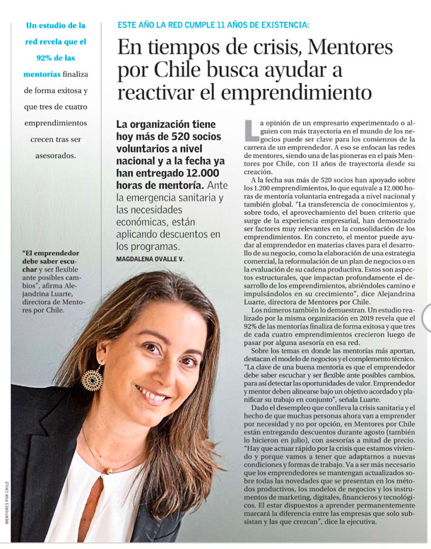 Mentores por Chile en El Mercurio